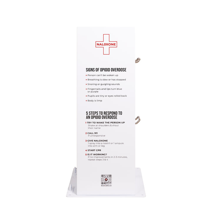 Naloxone Distribution Metal Box - Holds 100 Boxes of Naloxone - Alternative to a Naloxone Vending Machine