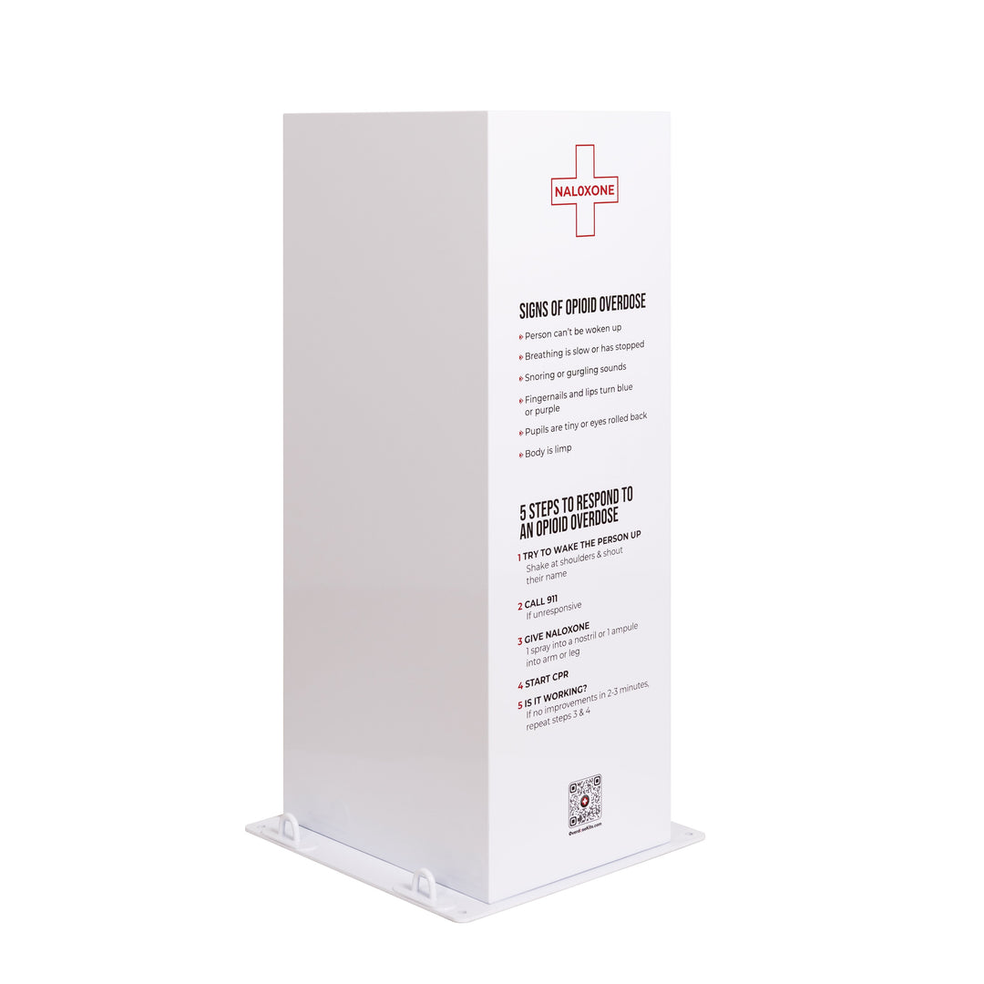 Naloxone Distribution Metal Box - Holds 100 Boxes of Naloxone - Alternative to a Naloxone Vending Machine