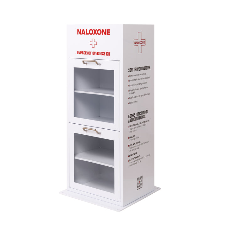 Naloxone Distribution Metal Box - Holds 100 Boxes of Naloxone - Alternative to a Naloxone Vending Machine