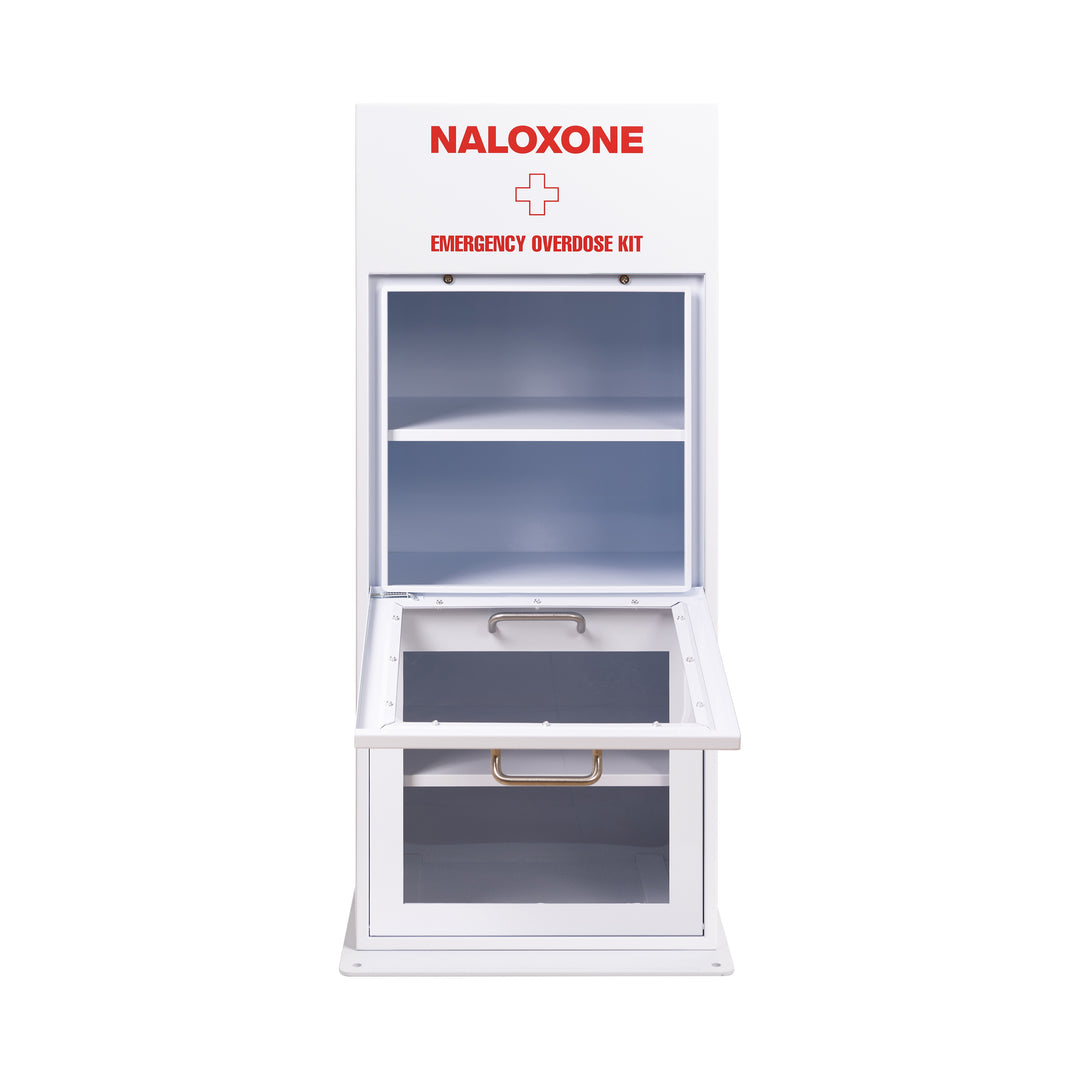 Naloxone Distribution Metal Box - Holds 100 Boxes of Naloxone - Alternative to a Naloxone Vending Machine