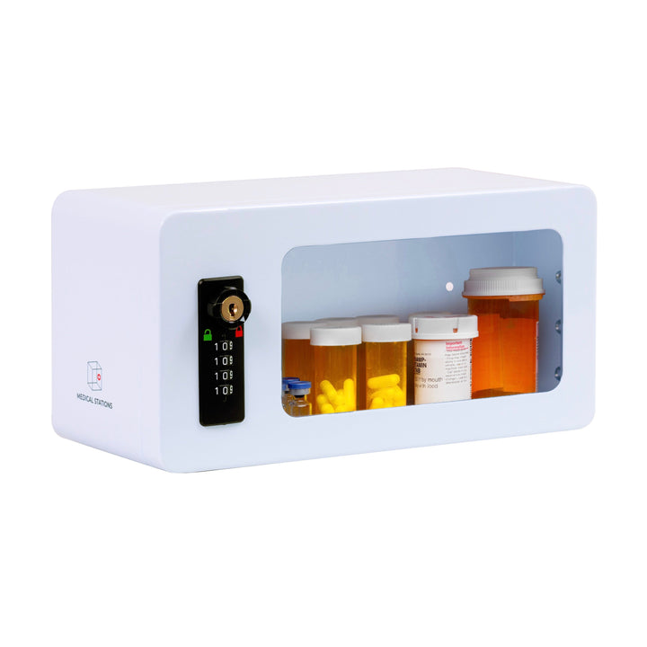 Medication Lock Box with Combination Keypad Lock