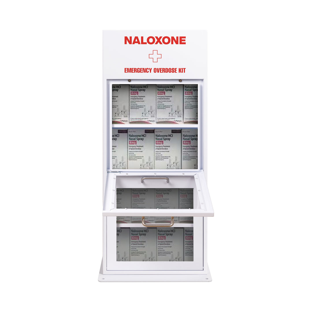 Naloxone Distribution Metal Box - Holds 100 Boxes of Naloxone - Alternative to a Naloxone Vending Machine