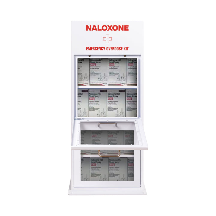 Naloxone Distribution Metal Box - Holds 100 Boxes of Naloxone - Alternative to a Naloxone Vending Machine