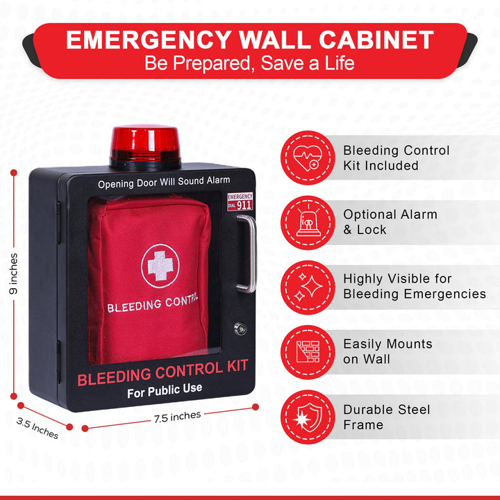 Bleeding Control Kit + Emergency Wall Cabinet