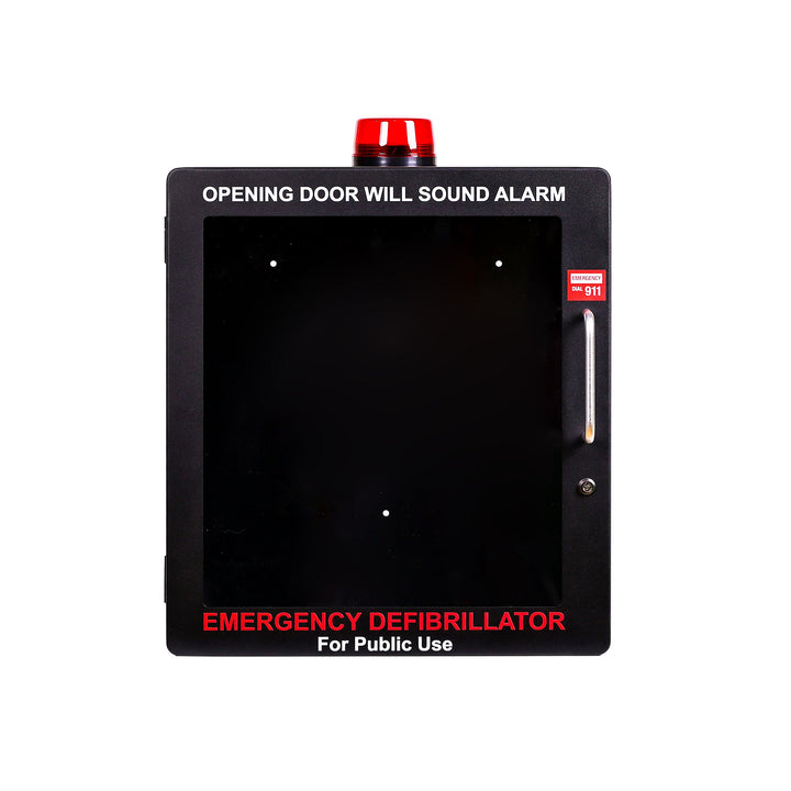 AED Defibrillator Wall Mount Cabinet | Optional Alarm & Lock | Durable Steel Frame | Fits All Brands of AED's for Public Spaces or Home