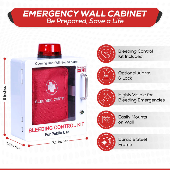 Bleeding Control Kit + Emergency Wall Cabinet