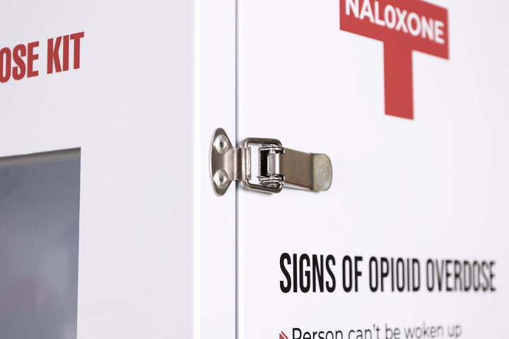 Naloxone Distribution Locker Box | 100% Waterproof for Outdoor Use | Alternative to a Naloxone Vending Machine ( Holds 80 Naloxone Boxes)