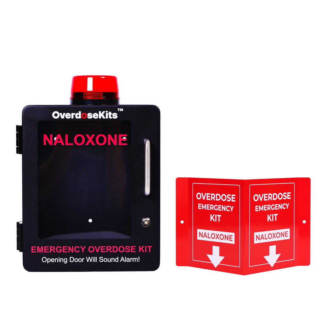 Overdose Emergency Kit Naloxone 3D Sign - Red