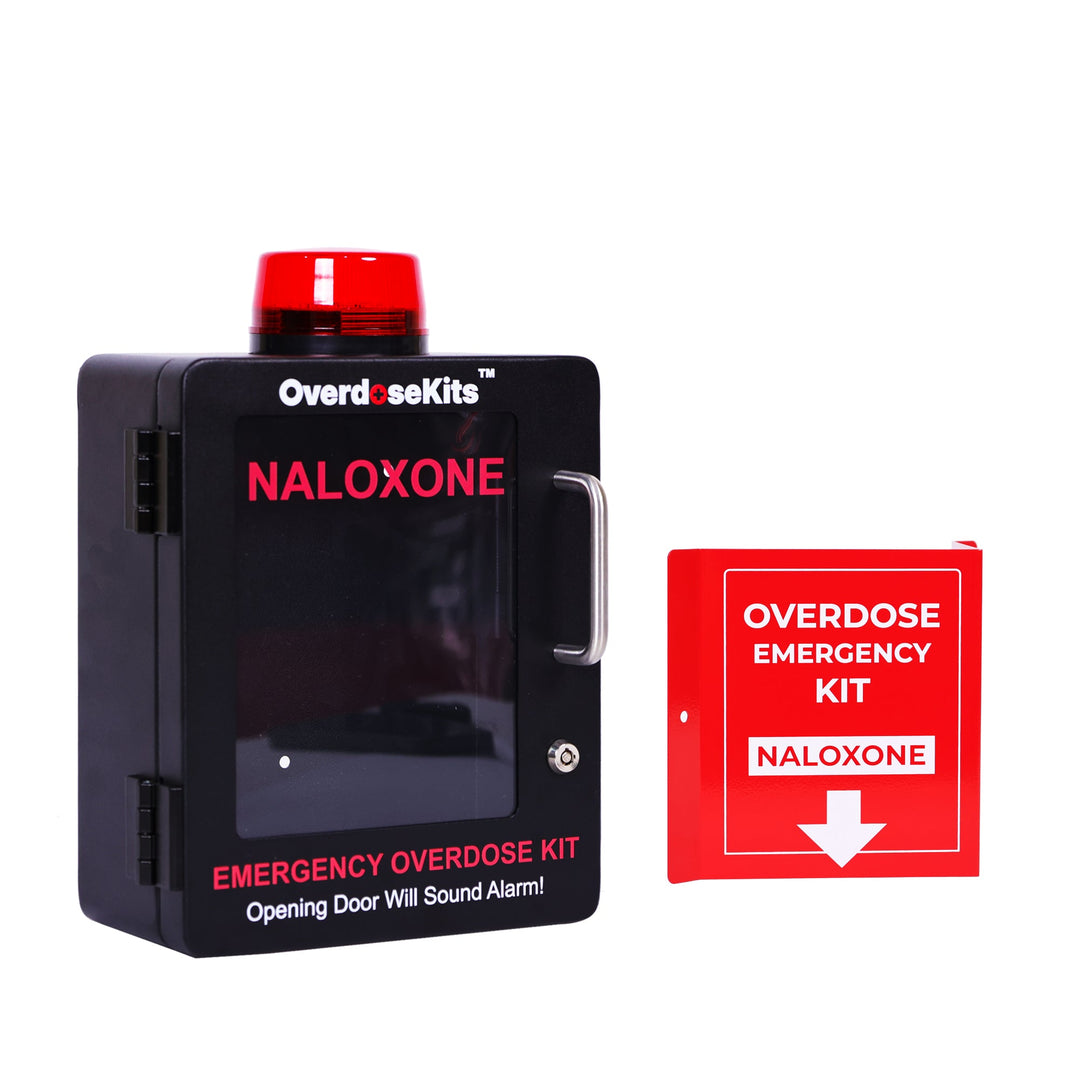 Overdose Emergency Kit Naloxone 3D Sign - Red