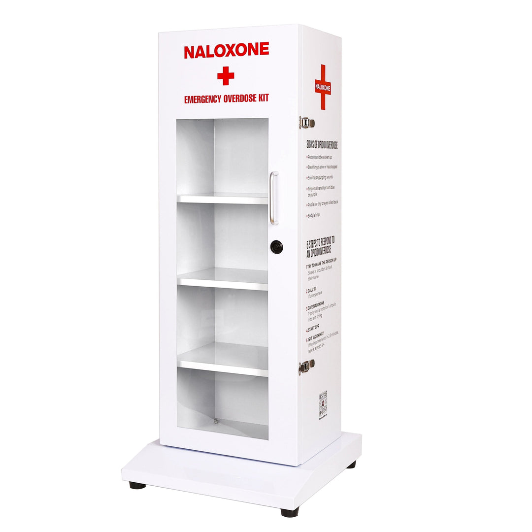 Naloxone Distribution Locker Box | 100% Waterproof for Outdoor Use | Alternative to a Naloxone Vending Machine ( Holds 80 Naloxone Boxes)