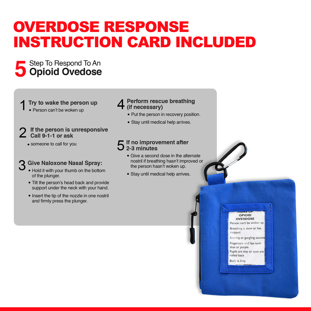 Naloxone Canvas Bag - Compact Overdose Prevention Kit Pouch (Naloxone not Included)