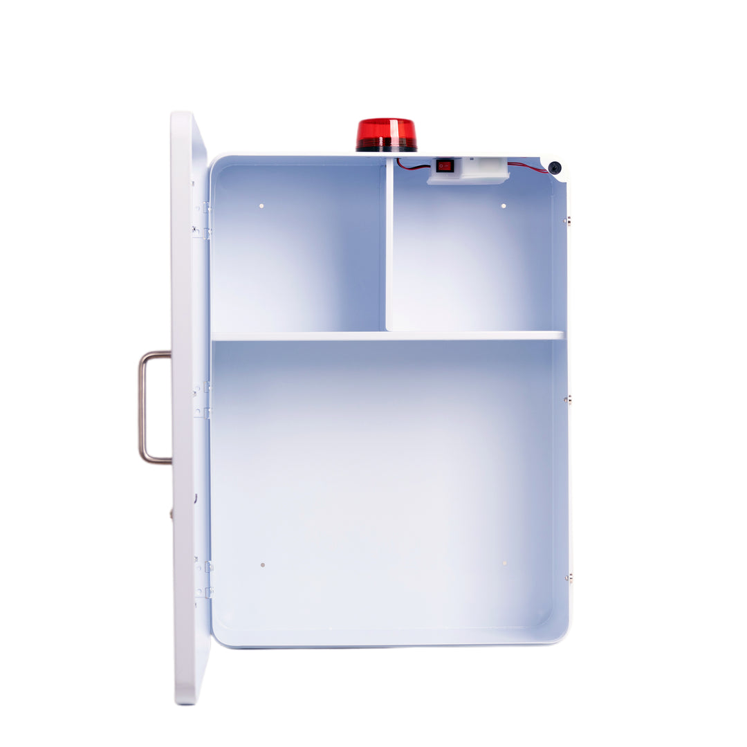 Emergency Medical Station Cabinet – Wall-Mounted Storage for AED, Naloxone, Bleeding Control & First Aid Kits