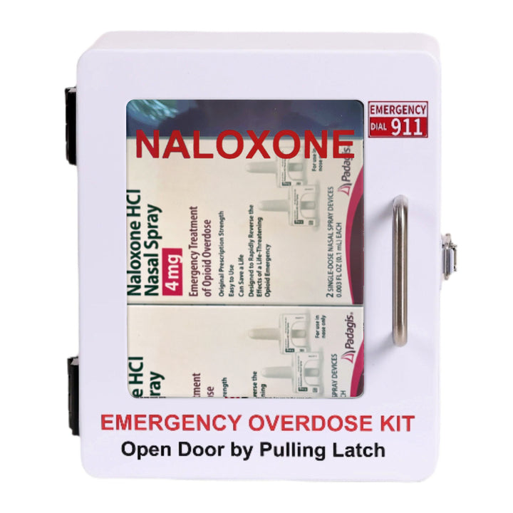 Outdoor Naloxone Emergency Kit Wall Mount Cabinet Box – Waterproof Wall-Mount Cabinet Box for Overdose Response (No Lock/Alarm)