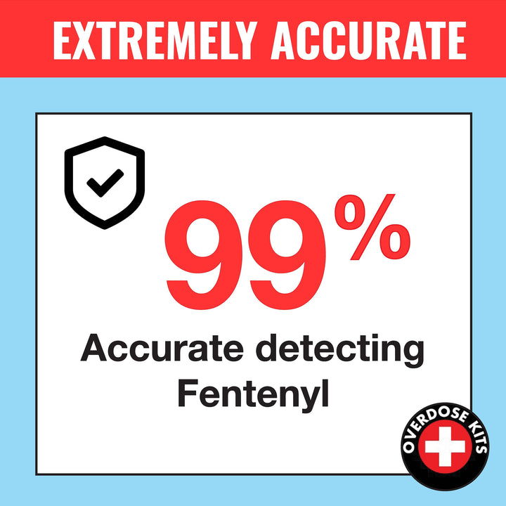 FYL Test Strip Opioid Overdose Prevention Kit - Includes 5 FYL Test Strips, Hardshell Case, Mixing Container, 10mg Spoon and Instructions