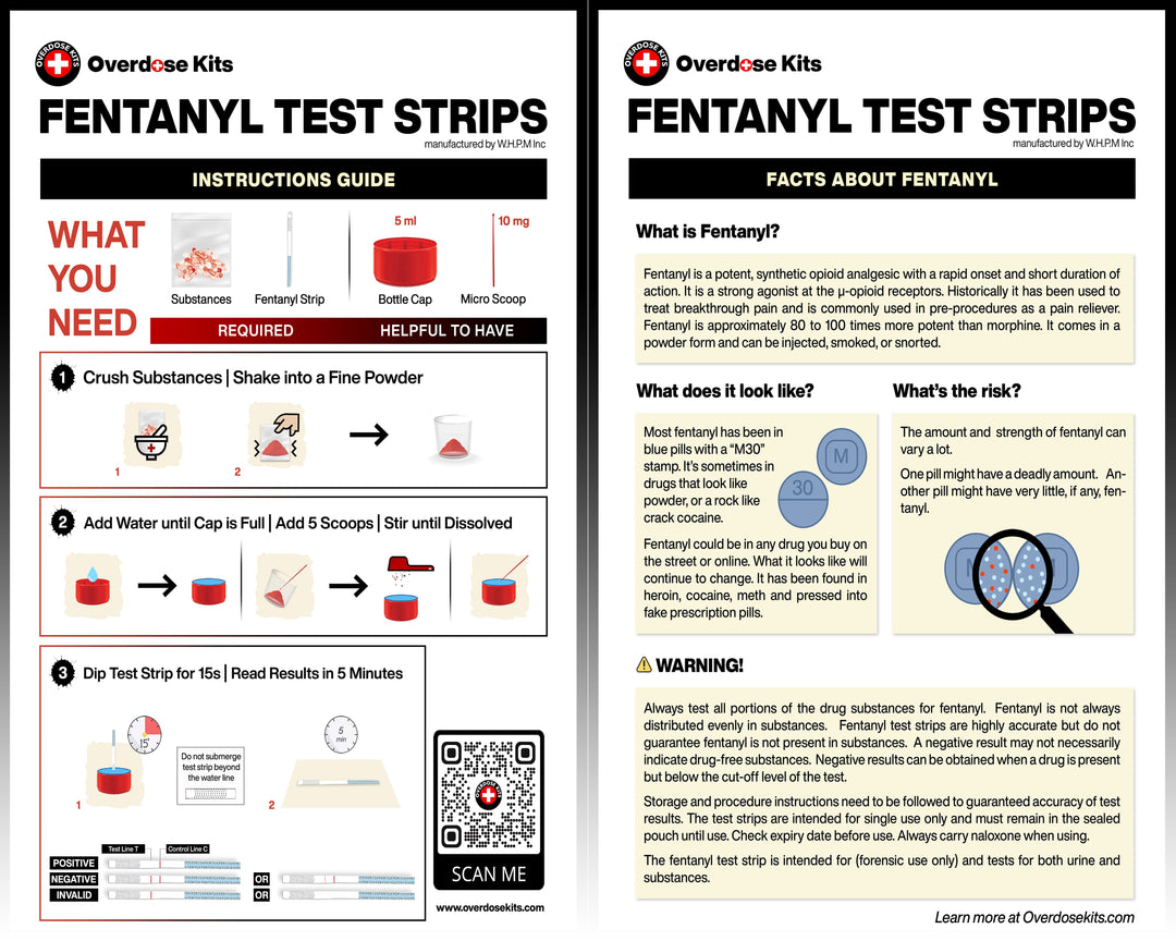 FYL Test Strip Opioid Overdose Prevention Kit - Includes 5 FYL Test Strips, Hardshell Case, Mixing Container, 10mg Spoon and Instructions