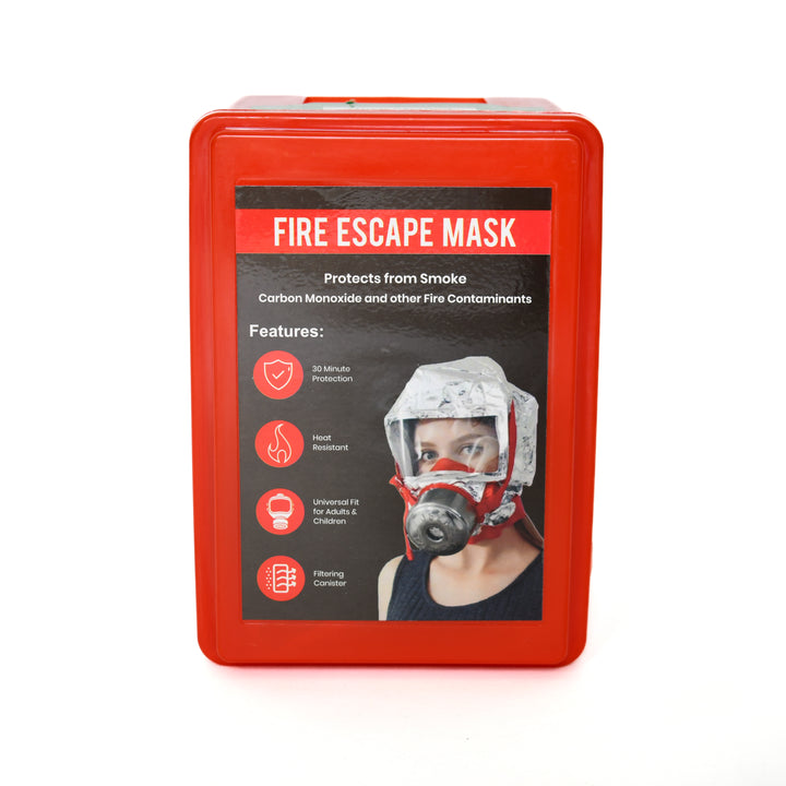 Fire Emergency Escape Mask & Hood | Respirator Protection Against Smoke, Carbon Monoxide & Other Fire Contaminants | 30 Minute Protection