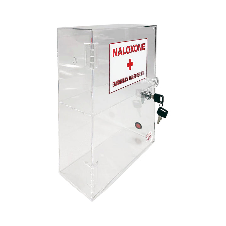 Naloxone & Bleeding Control Kit Emergency Wall Mount Cabinet (Clear)