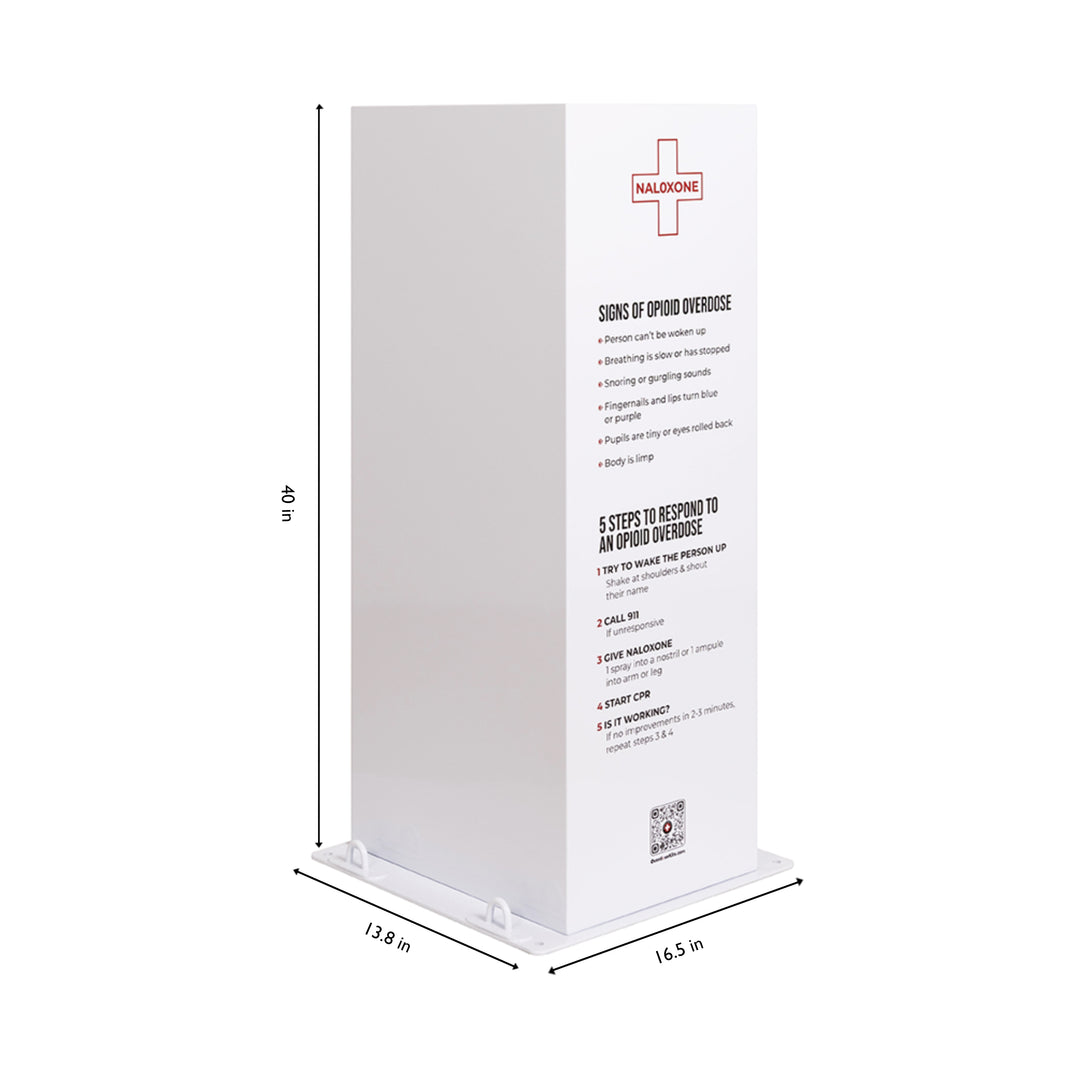 Naloxone Distribution Metal Box - Holds 100 Boxes of Naloxone - Alternative to a Naloxone Vending Machine