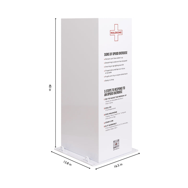 Naloxone Distribution Metal Box - Holds 100 Boxes of Naloxone - Alternative to a Naloxone Vending Machine