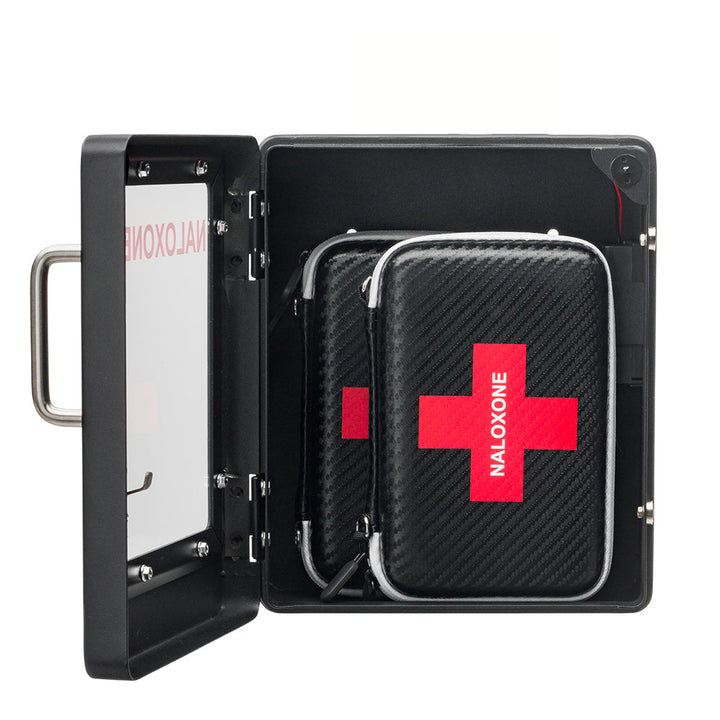 Naloxone Overdose Emergency Kit Cabinet - Designed for Wall Mount & Public Access  (No Alarm or Lock)