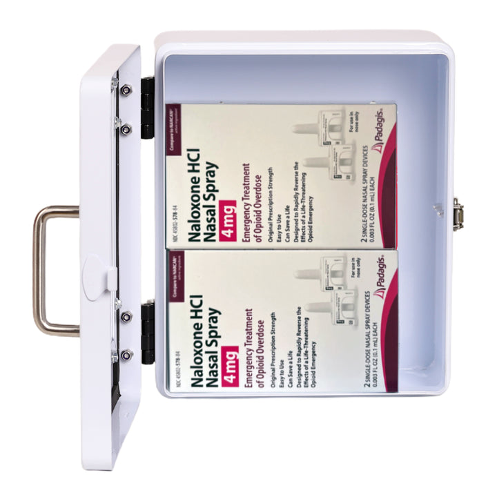 Outdoor Naloxone Emergency Kit Wall Mount Cabinet Box – Waterproof Wall-Mount Cabinet Box for Overdose Response (No Lock/Alarm)