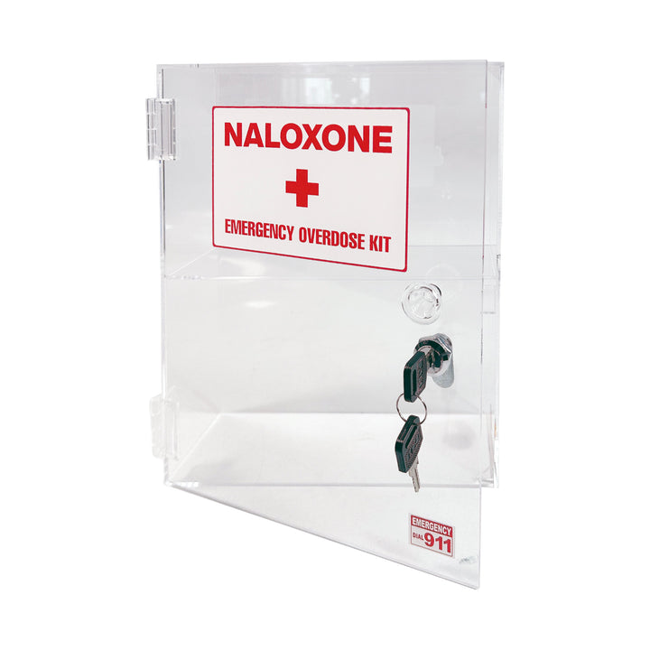 Naloxone & Bleeding Control Kit Emergency Wall Mount Cabinet (Clear)