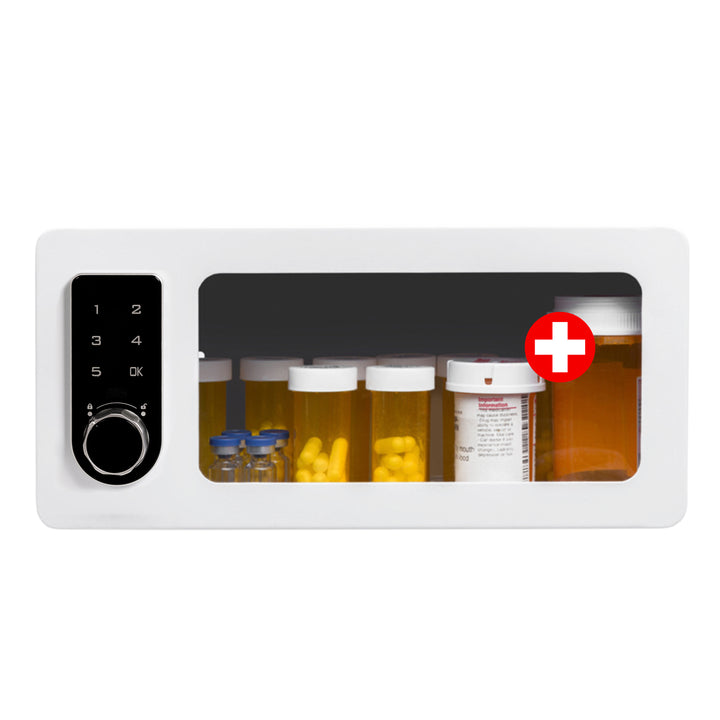 Medicine Lock Box Cabinet with Electronic Touch Keypad Lock