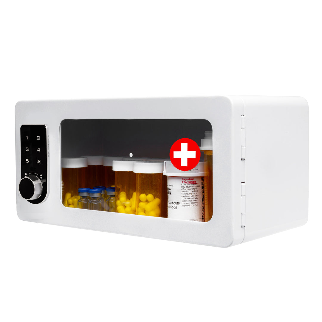 Medicine Lock Box Cabinet with Electronic Touch Keypad Lock