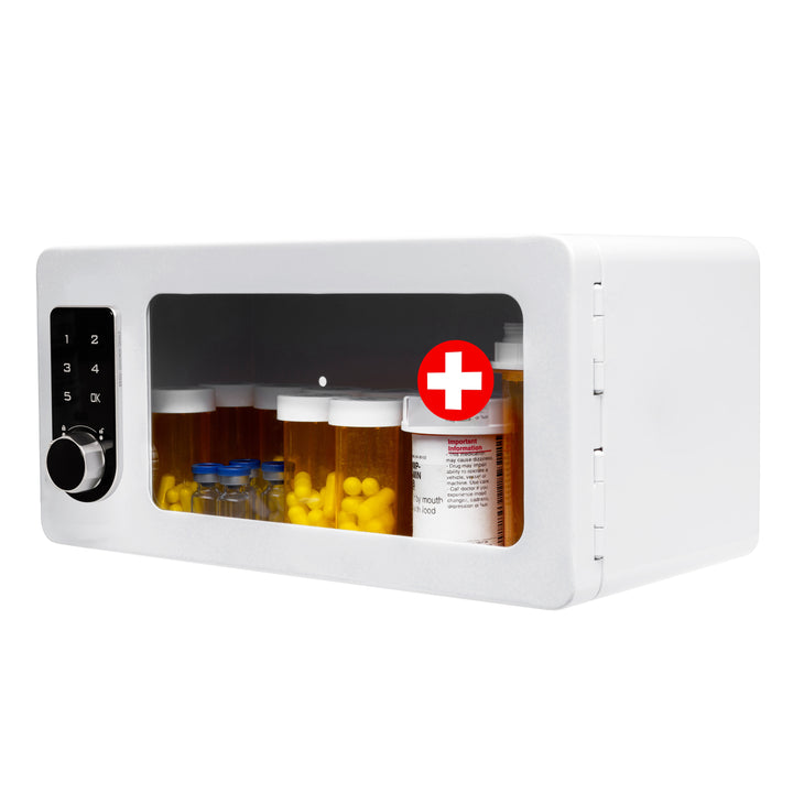 Medicine Lock Box Cabinet with Electronic Touch Keypad Lock
