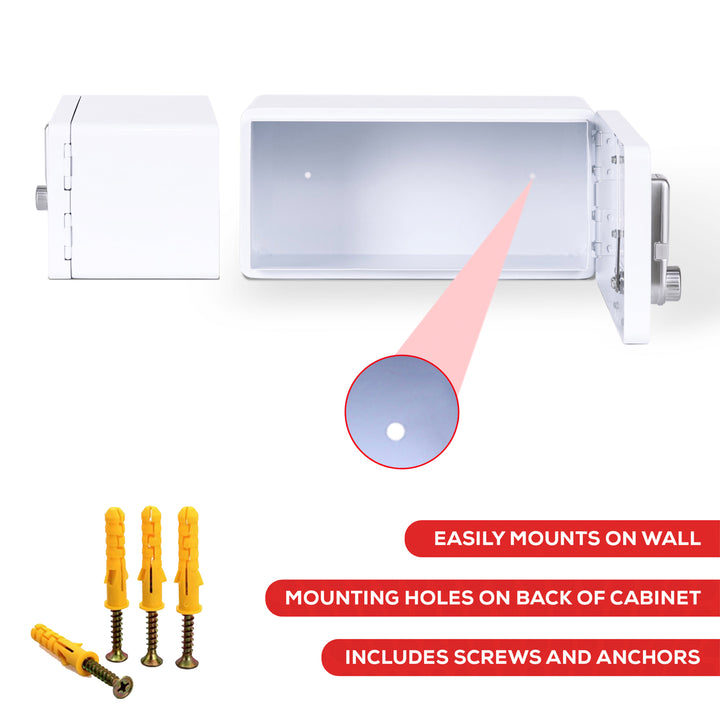Medicine Lock Box Cabinet with Electronic Touch Keypad Lock