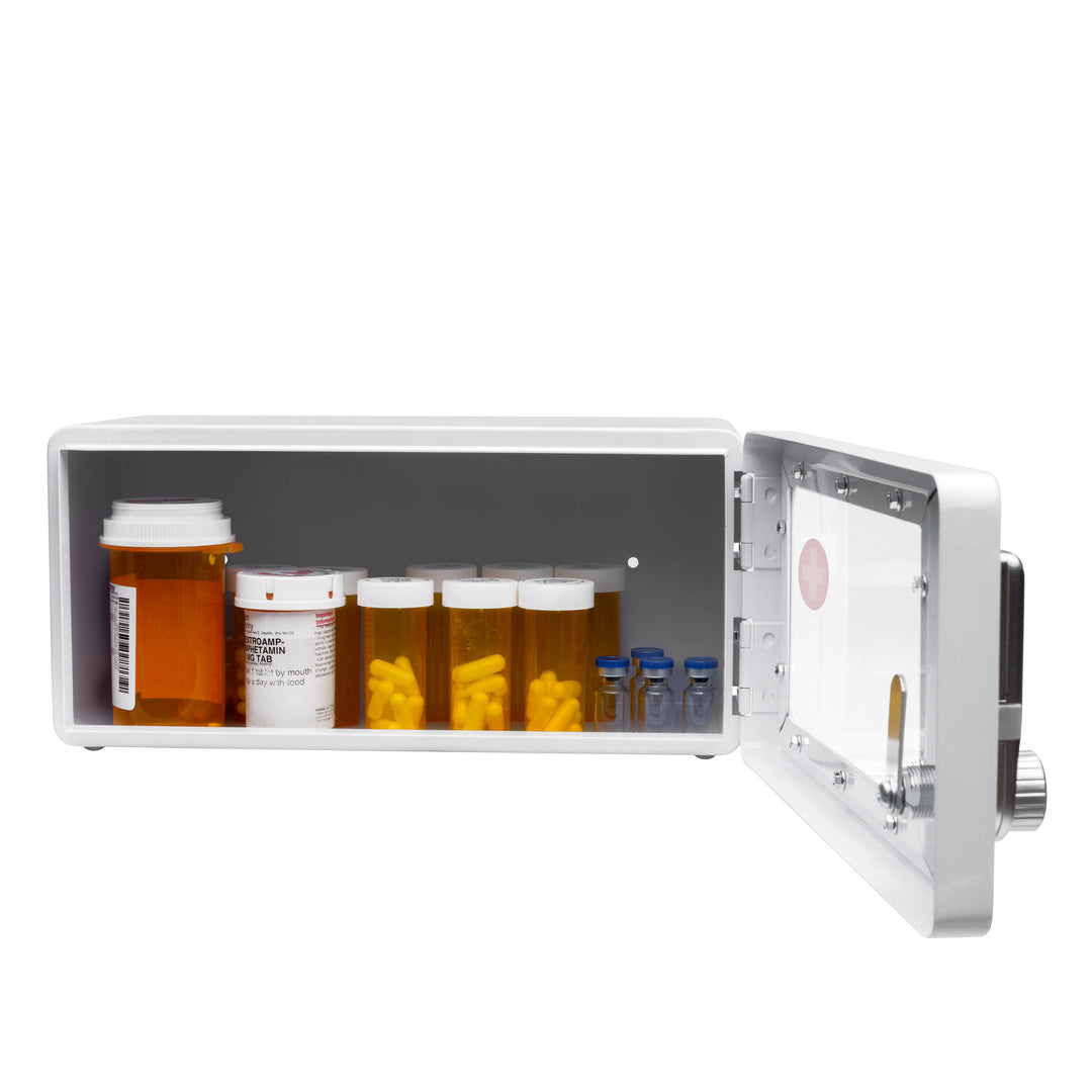 Medicine Lock Box Cabinet with Electronic Touch Keypad Lock