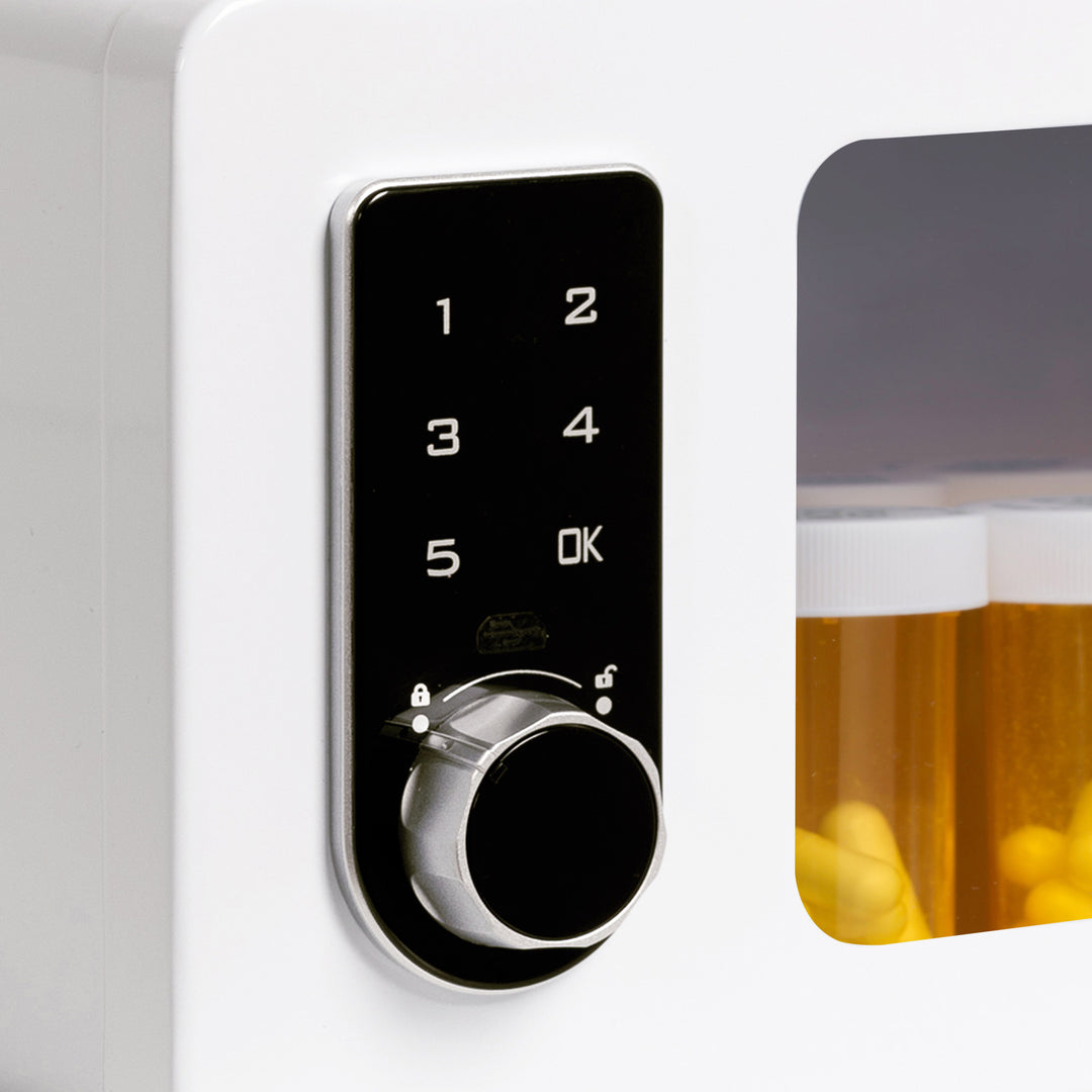 Medicine Lock Box Cabinet with Electronic Touch Keypad Lock
