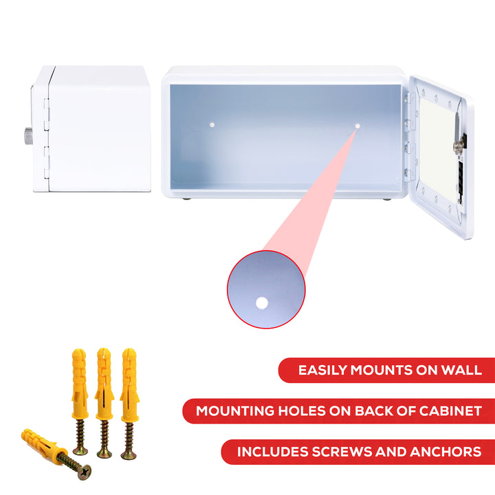 Medication Lock Box with Combination Keypad Lock