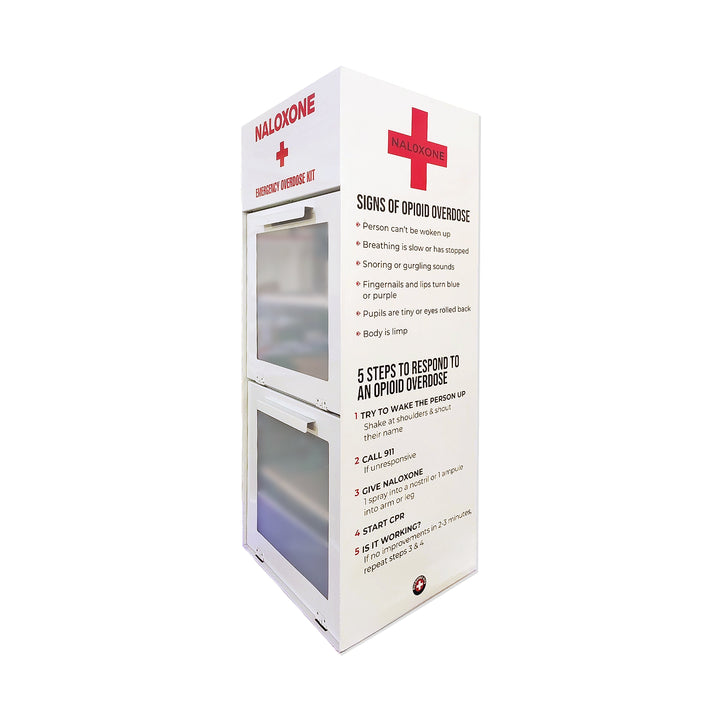 Naloxone Distribution Metal Floor Stand ( Holds 100 Naloxone Boxes)