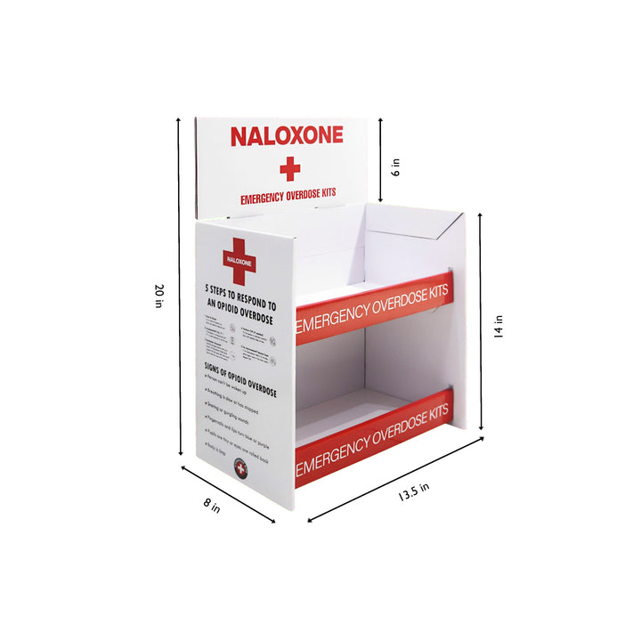 Naloxone Distribution Tabletop Stand ( Holds 24 Naloxone Boxes)