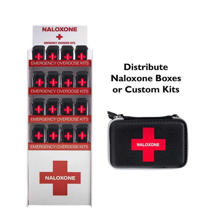 Naloxone Distribution Floor Stand ( Holds 100 Naloxone Boxes)