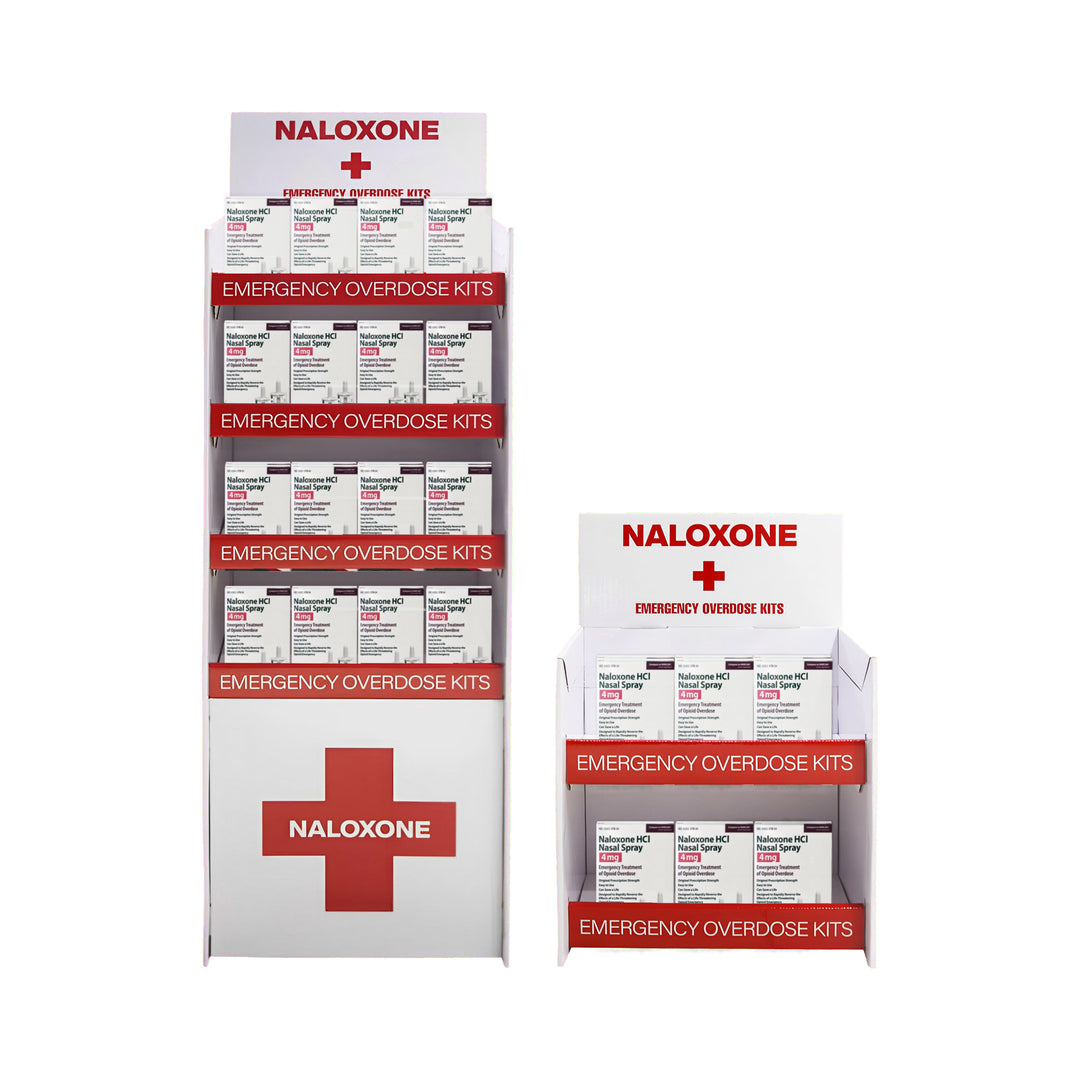 Naloxone Distribution Floor Stand ( Holds 100 Naloxone Boxes)