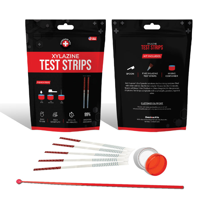 XYL Test Strip Kit (5 Pack) - Includes 5 XYL Test Strips, Mixing Container, 10mg Spoon and Instructions